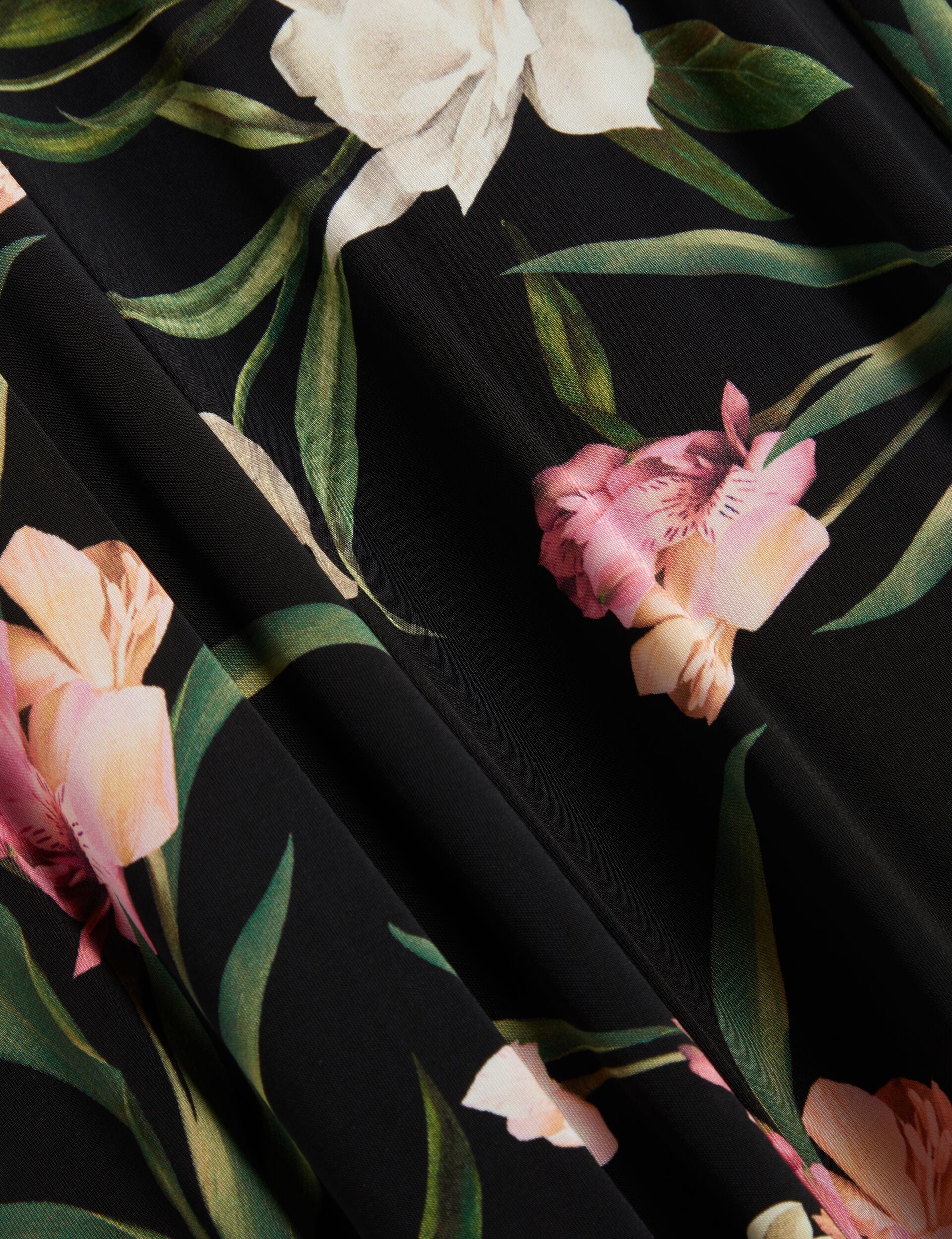 SHORT SLEEVE JERSEY MAXI DRESS | BLACK - Image 3