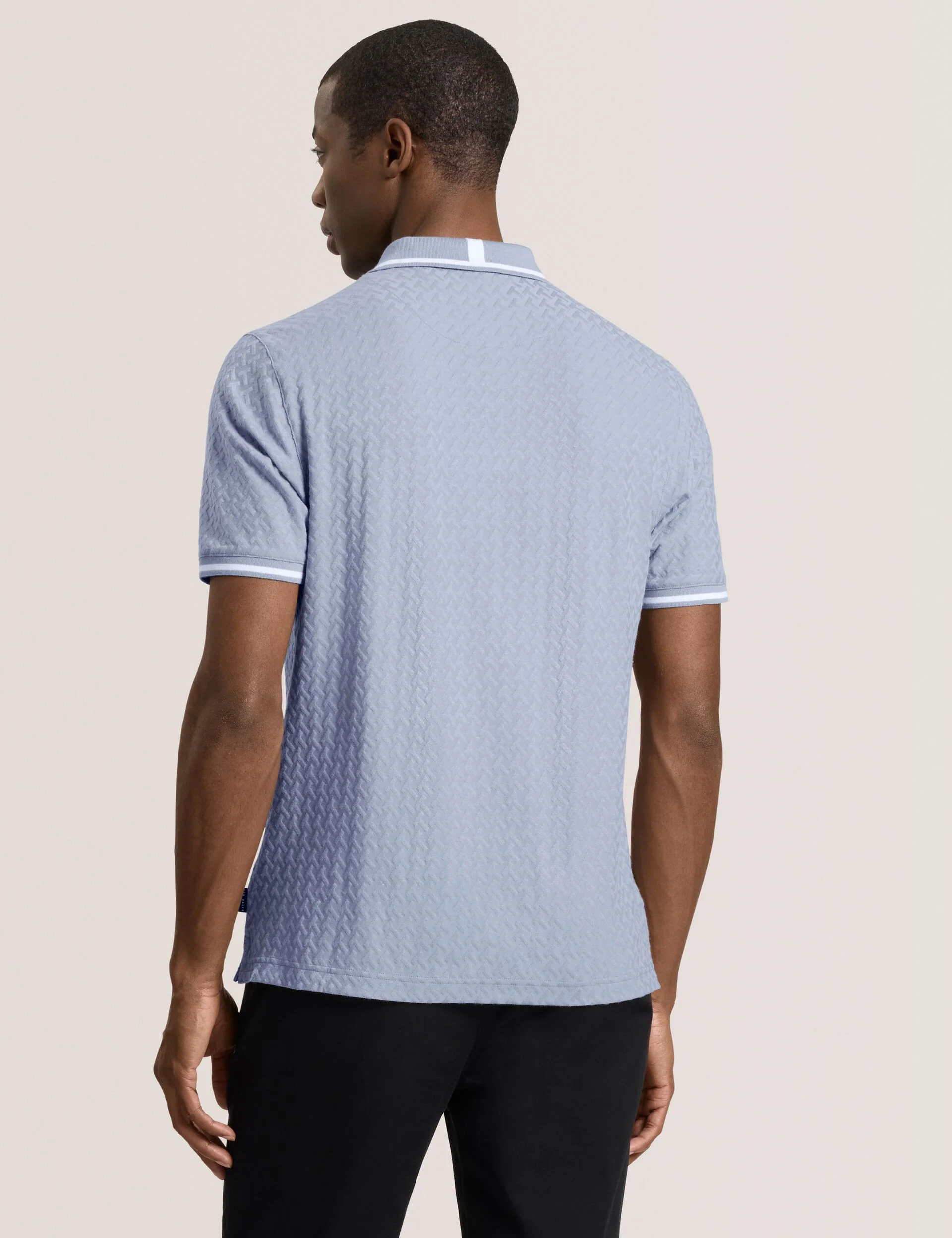 TEXTURE POLO | BLUE - Image 3
