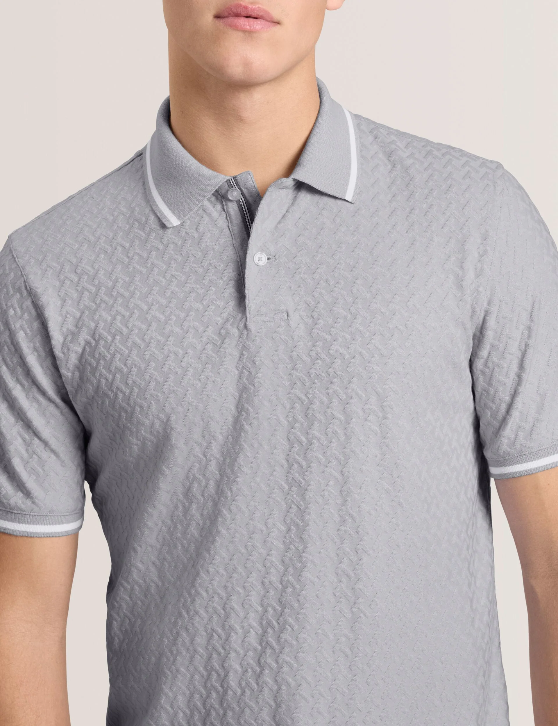 TEXTURE POLO | GREY - Image 4