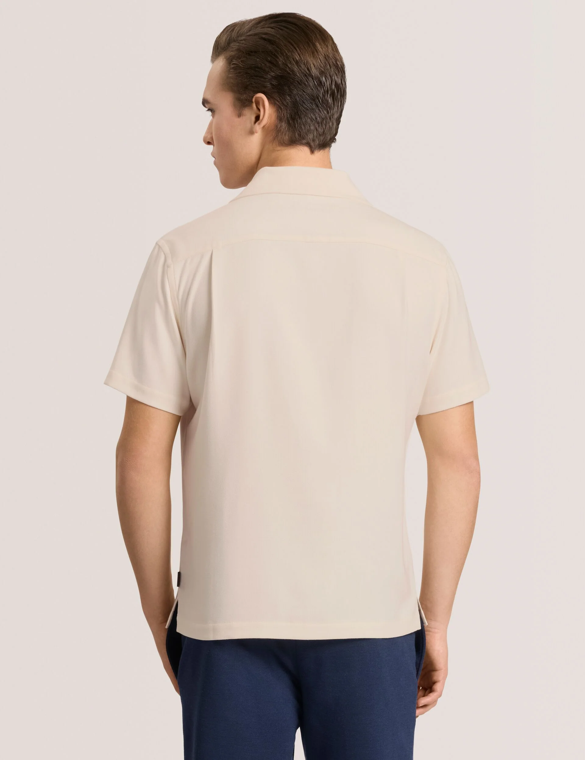 Textured Camp Shirt | IVORY - Image 3