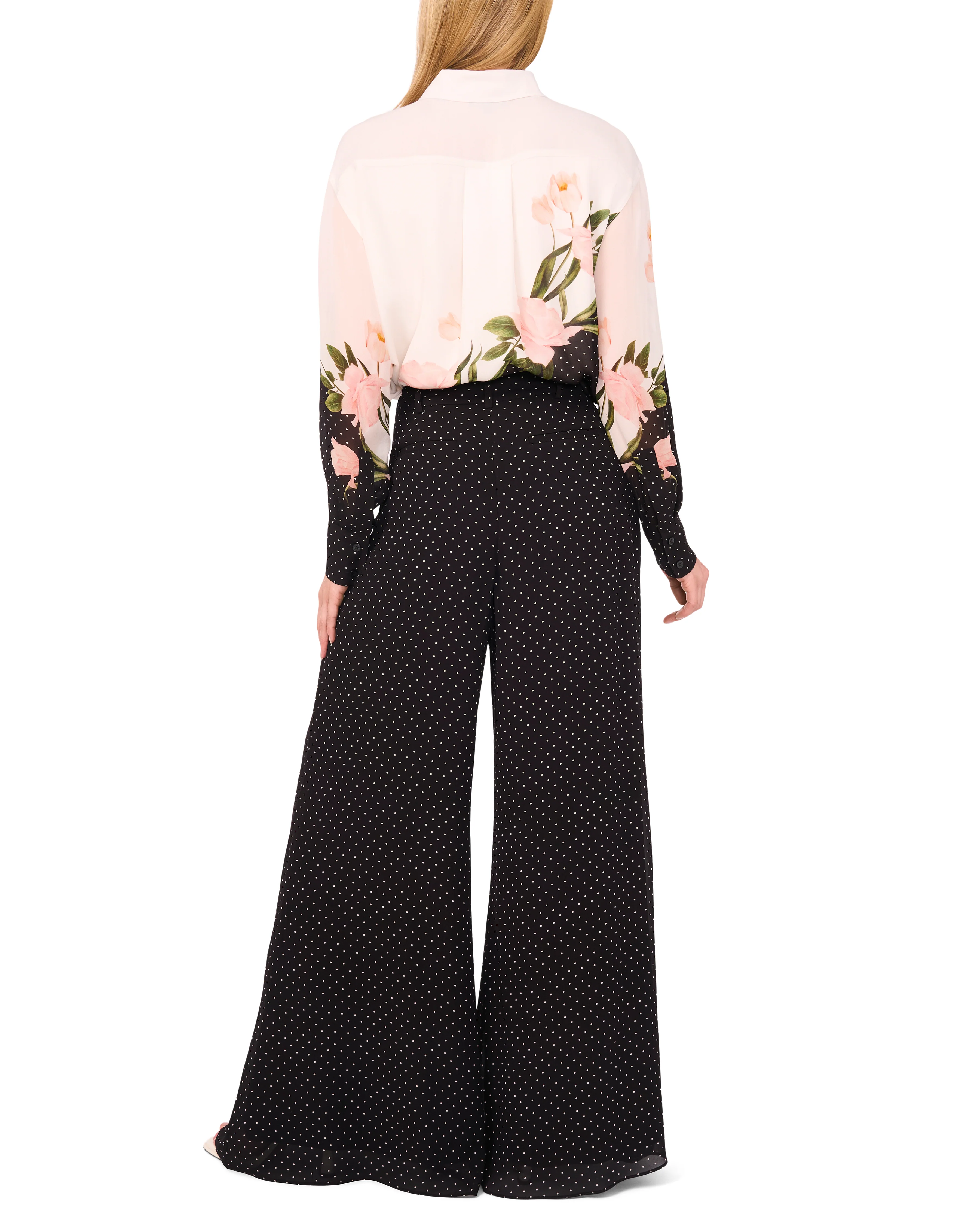 WIDE LEG TUCK PANT | BLACK - Image 4